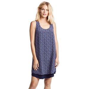 Tory Burch Sydney Dress in Blue Wild Pansy Floral Print